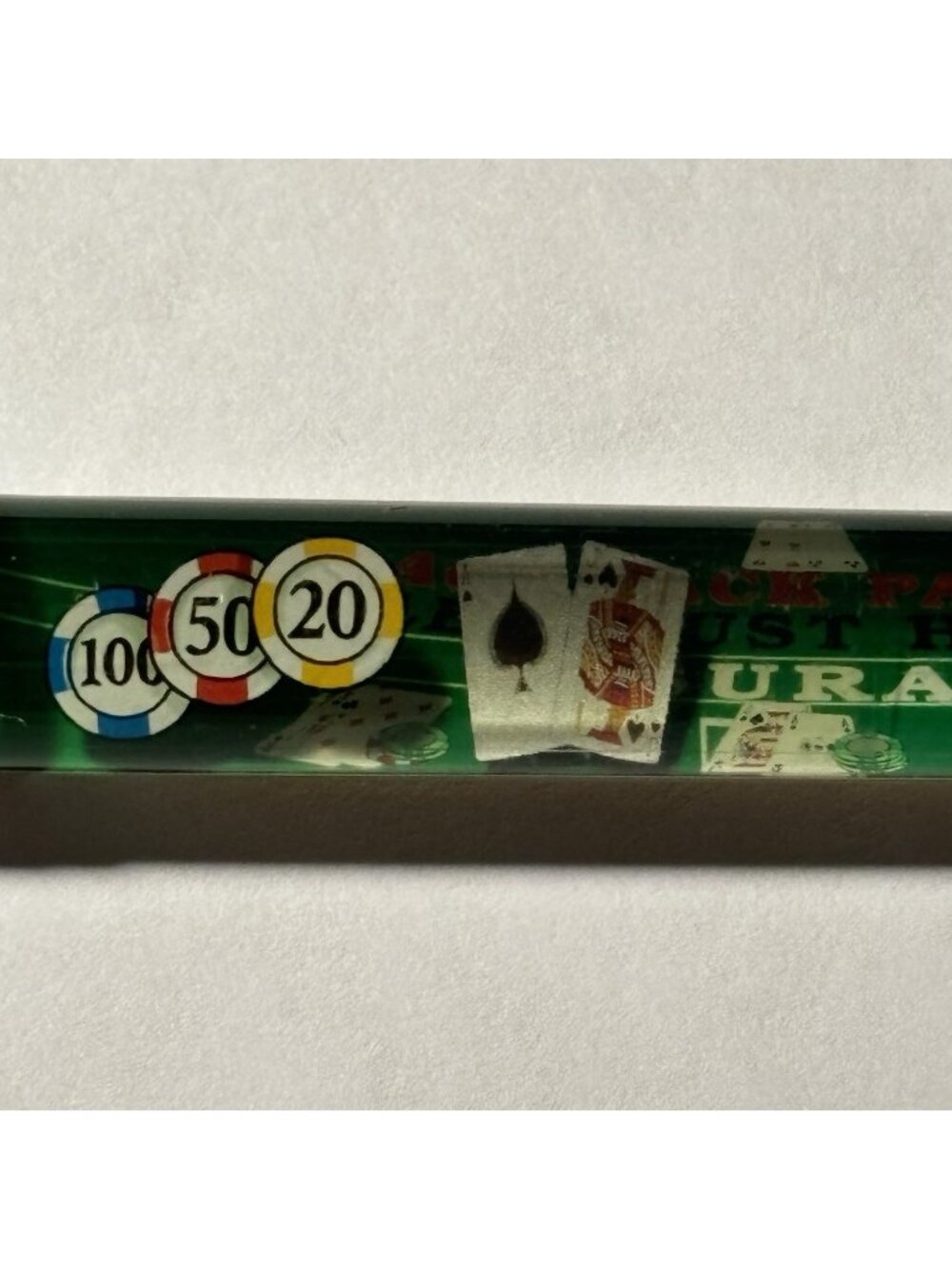 Blackjack Las Vegas Floaty Pen Card Table Game Gambling Casino Souvenir Novelty